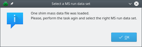 Creation of a shim MS run data set